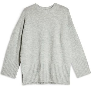 Topshop super soft deep hem gray sweater